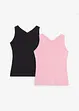 Top leggero per sport con spalline incrociate (pacco da 2), bonprix