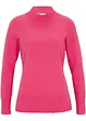 Maglione basic in maglia fine con collo dritto e cotone riciclato, bonprix
