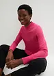 Maglione basic in maglia fine con collo dritto e cotone riciclato, bonprix