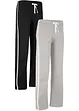 Pantaloni in felpa di puro cotone pesante (pacco da 2), bonprix