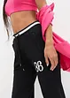 Pantaloni in felpa di misto cotone elasticizzato, bonprix