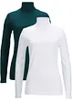Maglia a maniche lunghe con puro cotone biologico (pacco da 2), bonprix