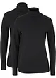 Maglia a maniche lunghe con puro cotone biologico (pacco da 2), bonprix
