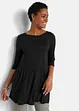 Maglia lunga in viscosa con balza, bonprix