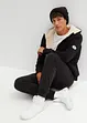 Felpa termica con zip, cappuccio e fodera effetto peluche, bonprix