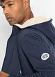 Felpa termica con zip, cappuccio e fodera effetto peluche, bonprix