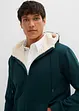 Felpa termica con zip, cappuccio e fodera effetto peluche, bonprix