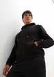 Felpa termica con zip, cappuccio e fodera effetto peluche, bonprix