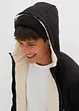 Felpa termica con zip, cappuccio e fodera effetto peluche, bonprix