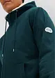 Felpa termica con zip, cappuccio e fodera effetto peluche, bonprix