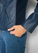 Giacca in similpelle leggera e sciancrata con inserti elasticizzati ai lati, bonprix