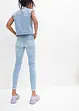 Jeans cropped super skinny strappati, bonprix