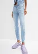 Jeans cropped super skinny strappati, bonprix