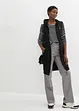 Gilet lungo in felpa con cappuccio, bonprix