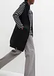 Gilet lungo in felpa con cappuccio, bonprix