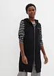 Gilet lungo in felpa con cappuccio, bonprix