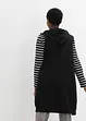 Gilet lungo in felpa con cappuccio, bonprix
