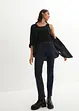 Jeans straight elasticizzati, vita media, bonprix