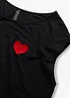 Maglia con fondo asimmetrico in misto viscosa fluente, bonprix