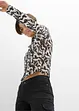 Pantaloni capri in misto cotone elasticizzato, bonprix