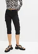 Pantaloni capri in misto cotone elasticizzato, bonprix
