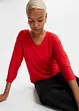 Maglia con maniche a 3/4 in misto viscosa elastan, bonprix
