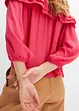 Blusa con spalle scoperte in poliestere riciclato, bonprix