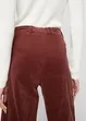 Pantaloni culotte cropped di velluto elasticizzato con cinta comoda, vita alta, bonprix