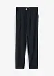 Pantaloni cropped in misto lino e viscosa, vita alta, bonprix