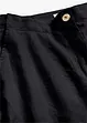 Pantaloni cropped in misto lino e viscosa, vita alta, bonprix