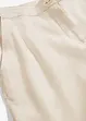 Pantaloni in misto lino viscosa,  vita alta, bonprix