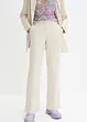 Pantaloni in misto lino viscosa,  vita alta, bonprix