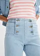 Jeans cropped con bottoni decorativi, RAINBOW