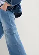 Jeans cargo cropped, a vita media, John Baner JEANSWEAR