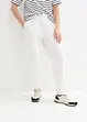 Pantaloni cropped in misto lino con cinta comoda a vita alta, bonprix