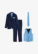 Completo da matrimonio (5 pezzi) giacca, pantaloni, gilet, cravatta, fazzolettino, slim fit, bonprix