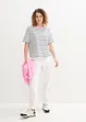 Pantaloni in misto lino e cotone,  vita alta, bonprix