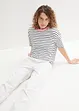Pantaloni in misto lino e cotone,  vita alta, bonprix