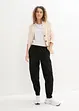 Pantaloni in misto lino e cotone,  vita alta, bonprix