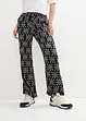 Pantaloni a palazzo in fantasia con cinta comoda, bonprix