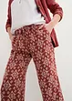 Pantaloni a palazzo in fantasia con cinta comoda, bonprix