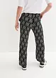 Pantaloni a palazzo in fantasia con cinta comoda, bonprix