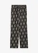 Pantaloni a palazzo in fantasia con cinta comoda, bonprix