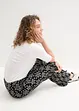 Pantaloni a palazzo in fantasia con cinta comoda, bonprix