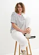 Pantaloni in misto lino e cotone,  vita alta, bonprix