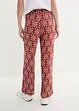 Pantaloni a palazzo in fantasia con cinta comoda, bonprix