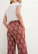 Pantaloni a palazzo in fantasia con cinta comoda, bonprix