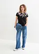 Maglia in cotone a mezze maniche, bonprix