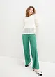 Pantaloni a palazzo in jersey operato, vita alta, bonprix
