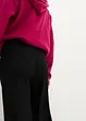 Pantaloni a palazzo in jersey operato, vita alta, bonprix